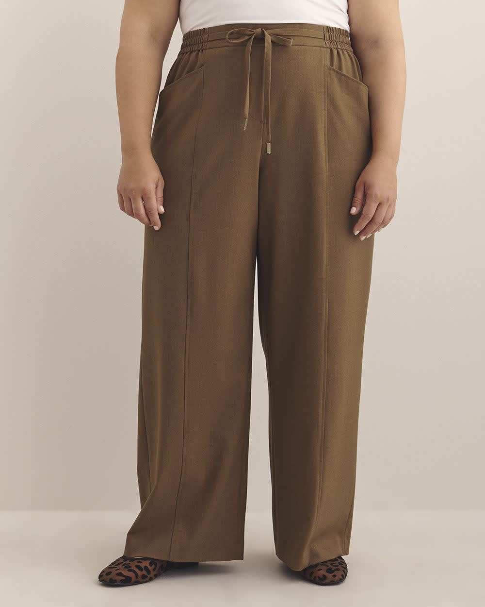 Pull-On Wide-Leg Pant Morning coffee