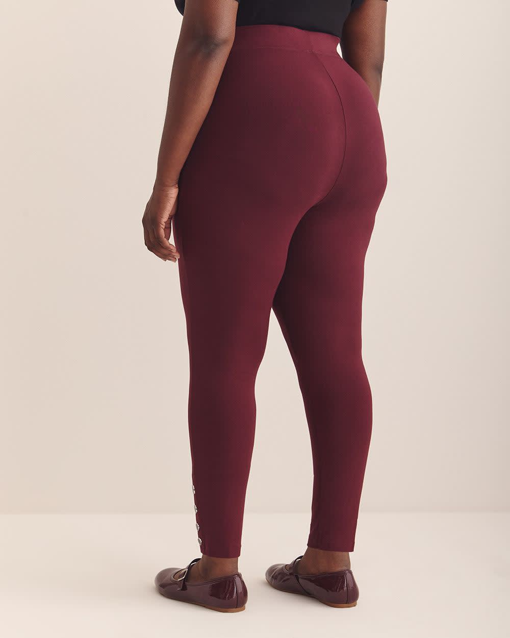 Responsible, Fashion Legging with Buttoned Hem Windsor wine-