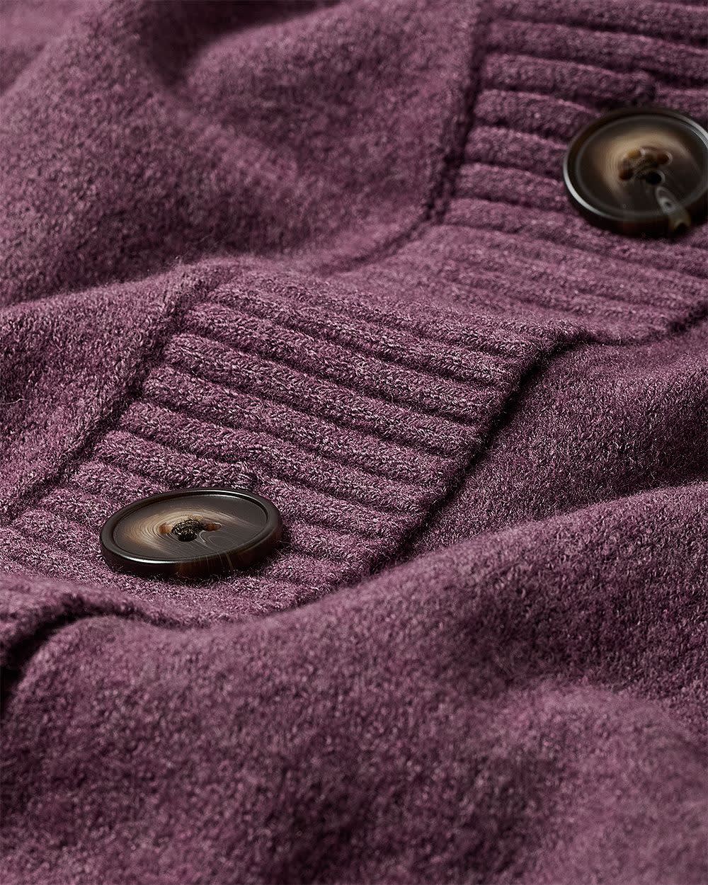 Relaxed-Fit Cardigan Plum wine mix 6 Relaxed-Fit Cardigan Plum wine mix