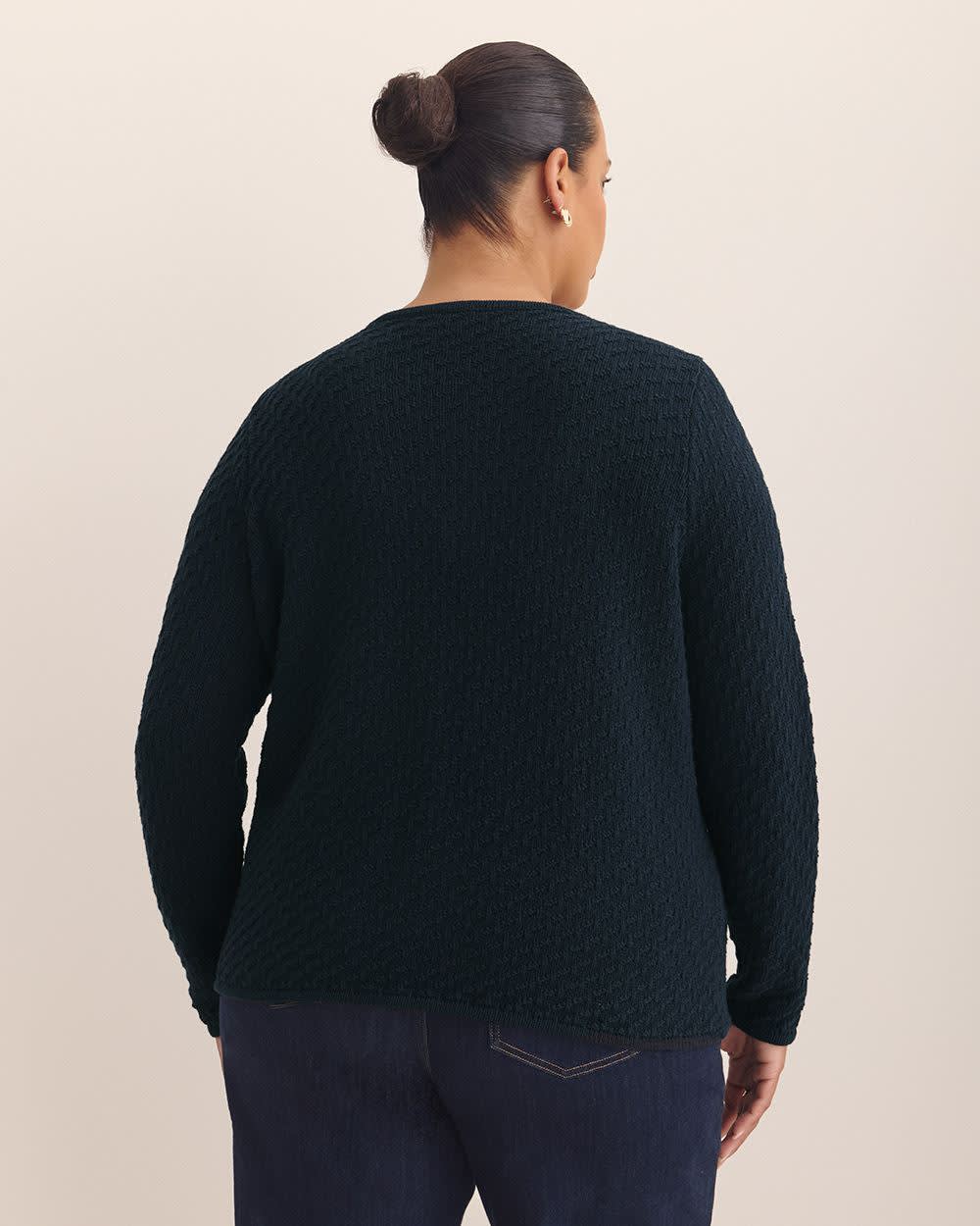 Fancy Stitch Cardigan Sweater Sky captain 3 Fancy Stitch Cardigan Sweater Sky captain