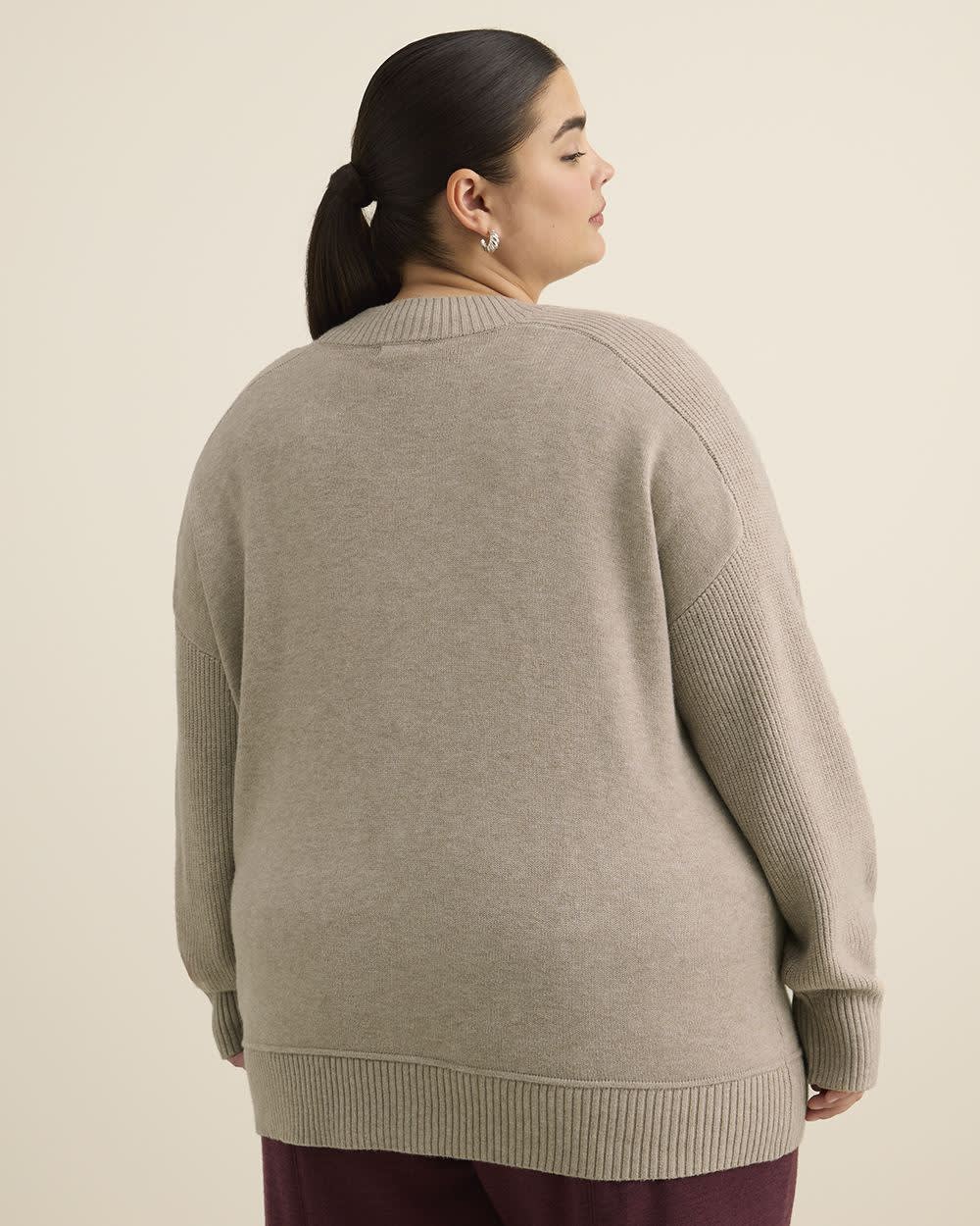 Relaxed-Fit Cardigan Dark oat taupe