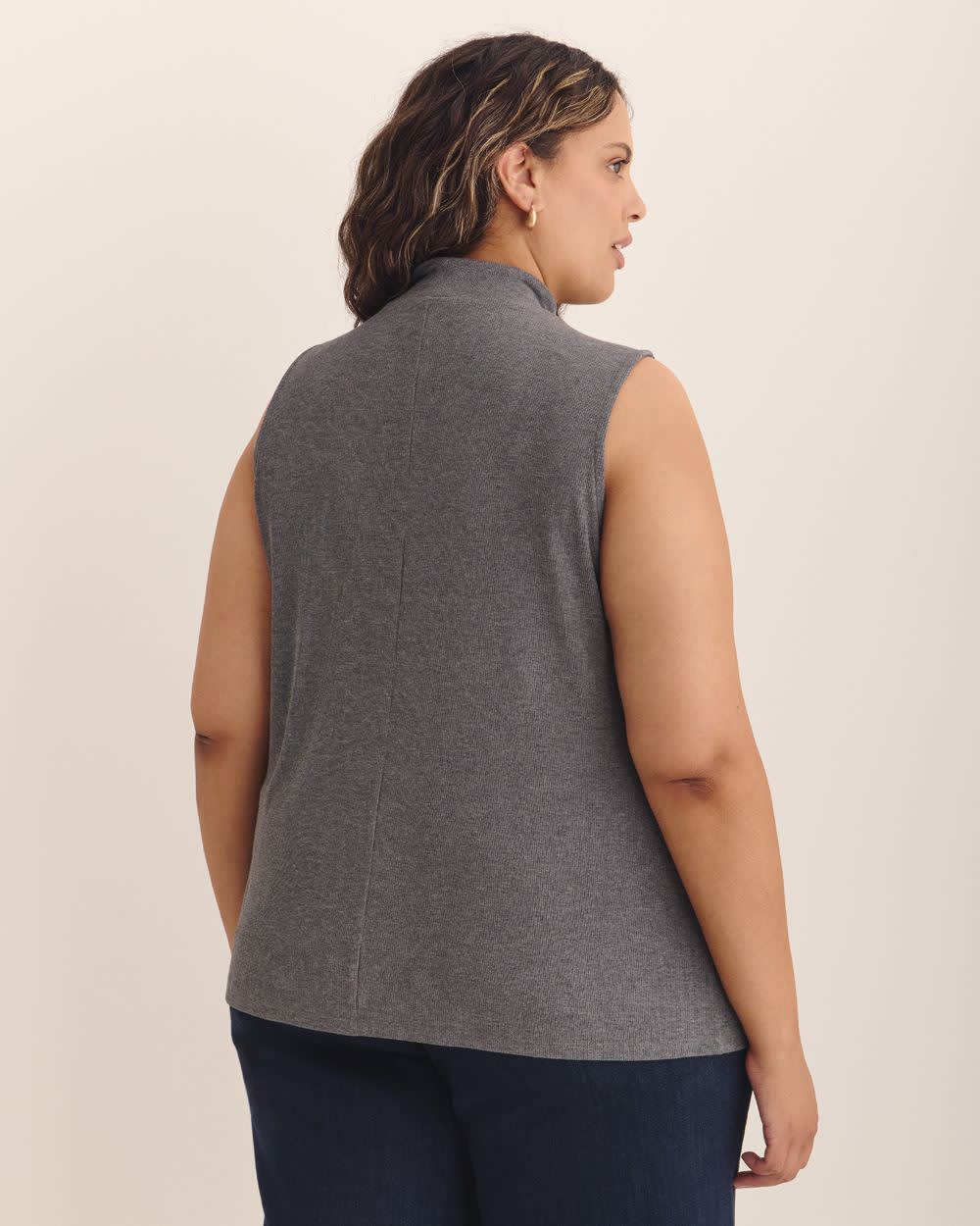 Modern-Fit Sleeveless Rib Knit Tank - PENN. Essentials Dark grey mix 3 Modern-Fit Sleeveless Rib Knit Tank - PENN. Essentials Dark grey mix
