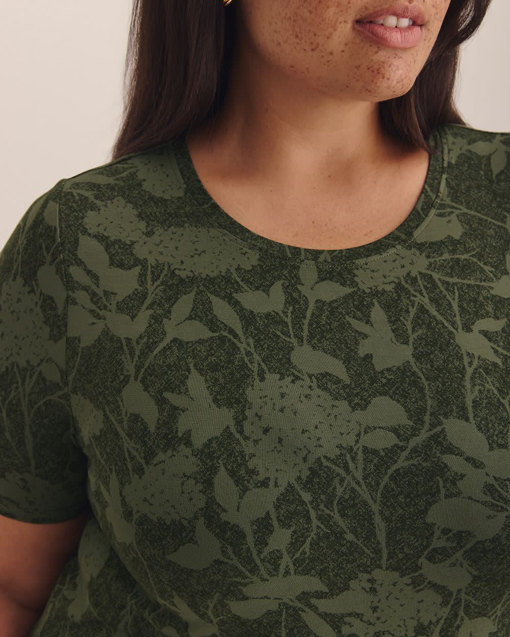 Responsible, Printed Modern-Fit Tee - Addition Elle - PENN. Essentials Thyme printed