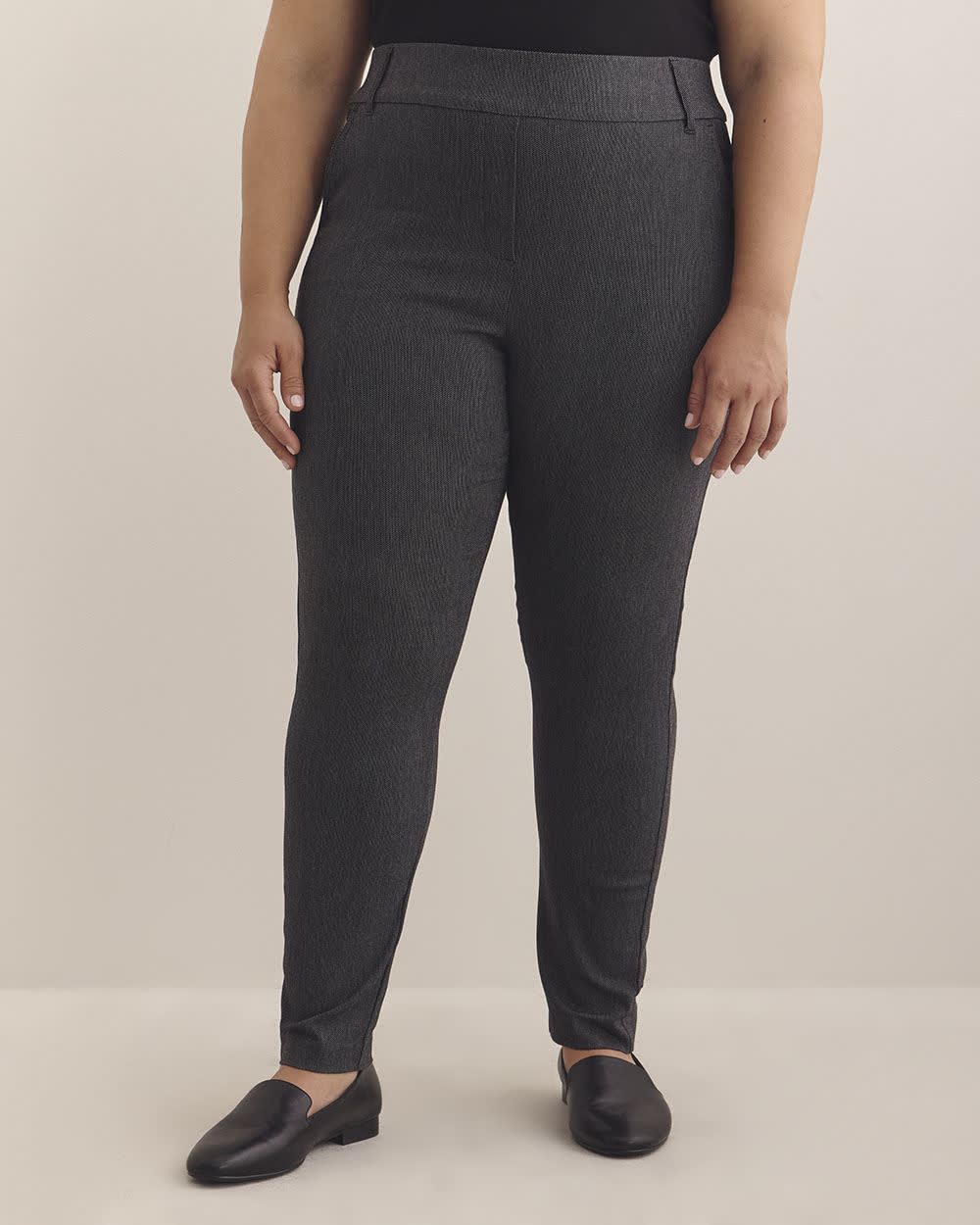 Petite, Grey Skinny-Leg Savvy Pant - PENN. Essentials Charcoal
