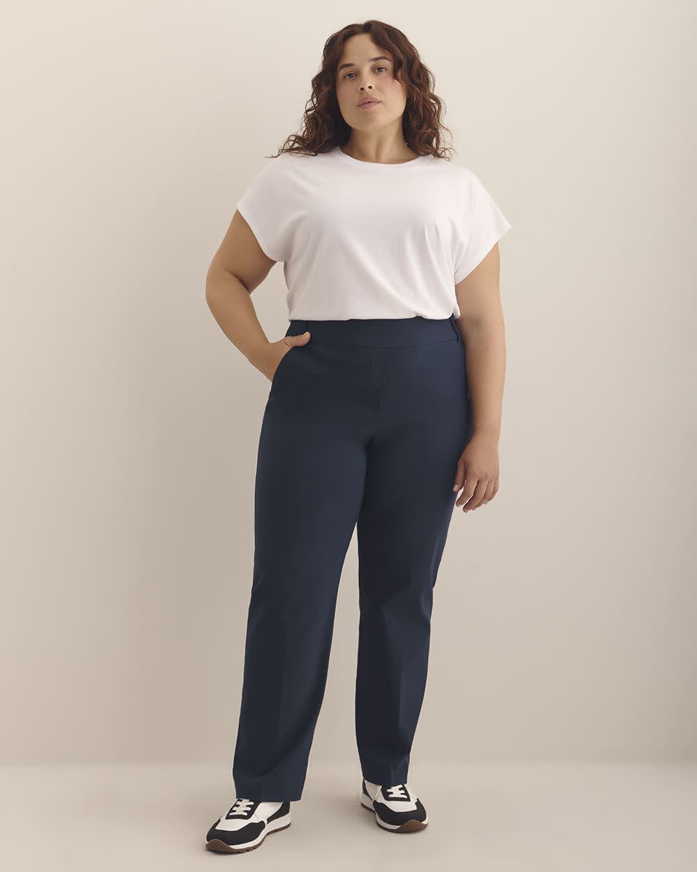 Responsible, Navy Savvy-Fit Straight-Leg Pant - PENN. Essentials Navy Blazer 1 Responsible, Navy Savvy-Fit Straight-Leg Pant - PENN. Essentials Navy Blazer