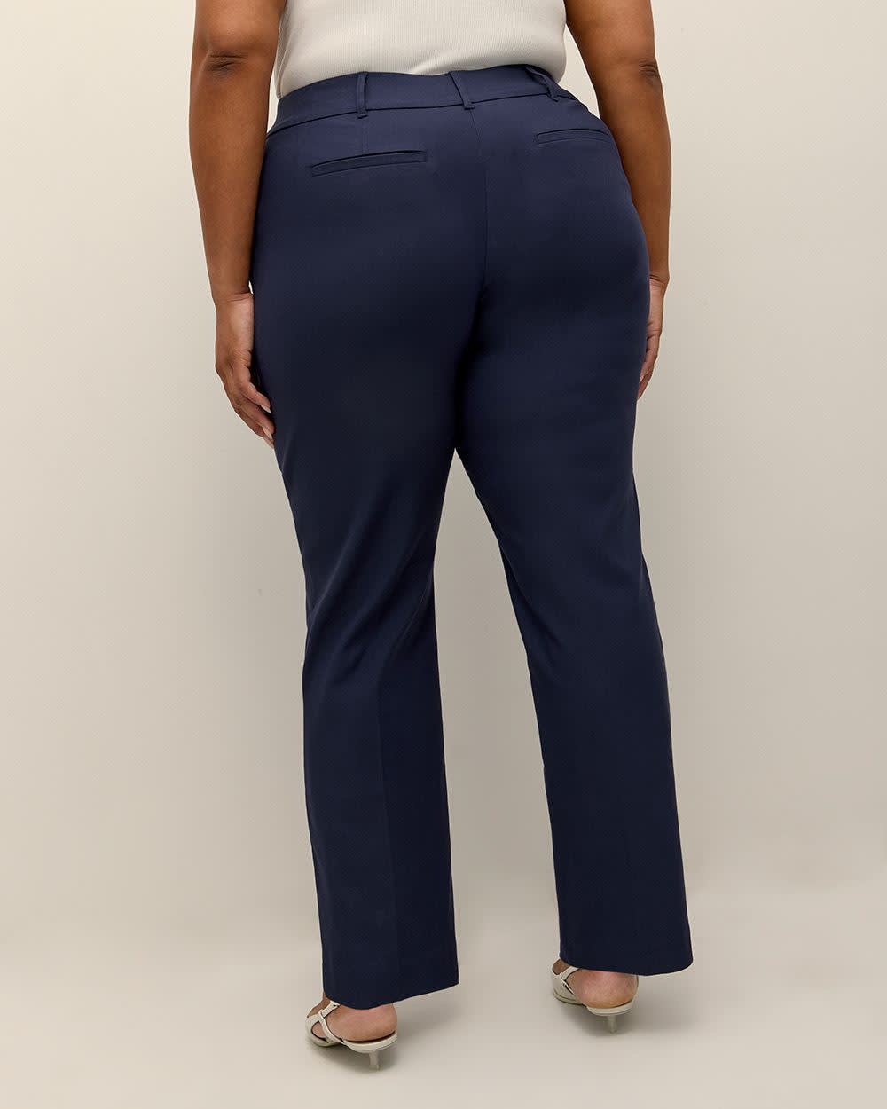 Petite, Navy Savvy-Fit Straight-Leg Pant - PENN. Essentials Navy Blazer