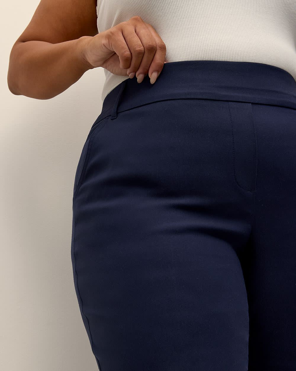 Petite, Navy Savvy-Fit Straight-Leg Pant - PENN. Essentials Navy Blazer