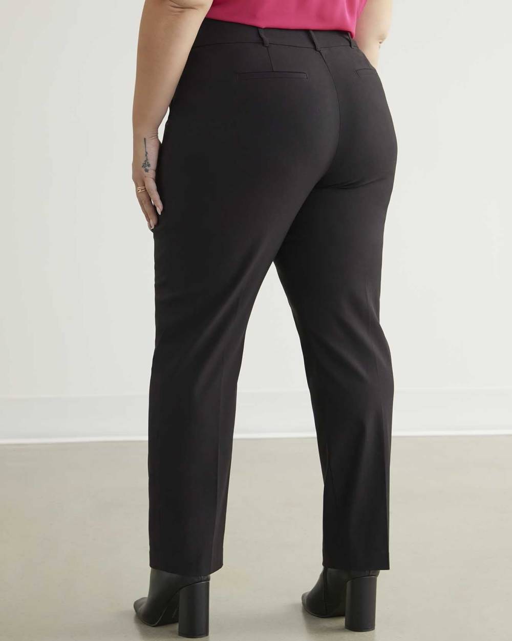 Responsible, Petite Savvy Fit Straight-Leg Pant - PENN. Essentials Black