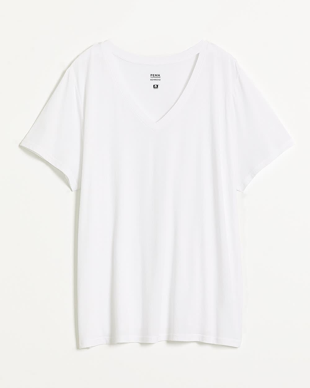 Boyfriend-Fit Short-Sleeve Tee - PENN. Essentials Bright White 5 Boyfriend-Fit Short-Sleeve Tee - PENN. Essentials Bright White