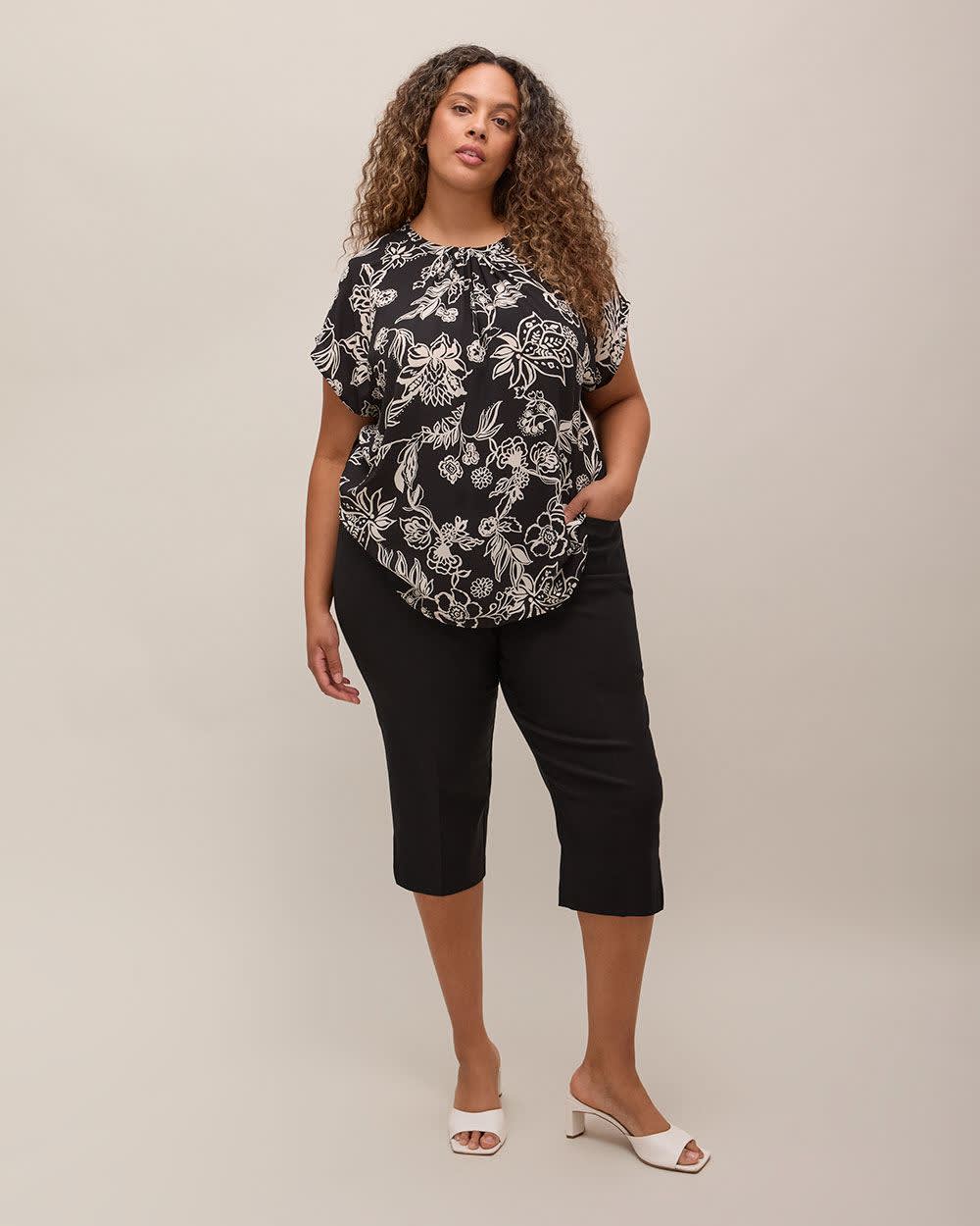 Responsible, Savvy-Fit Capri with Pockets - PENN. Essentials Black