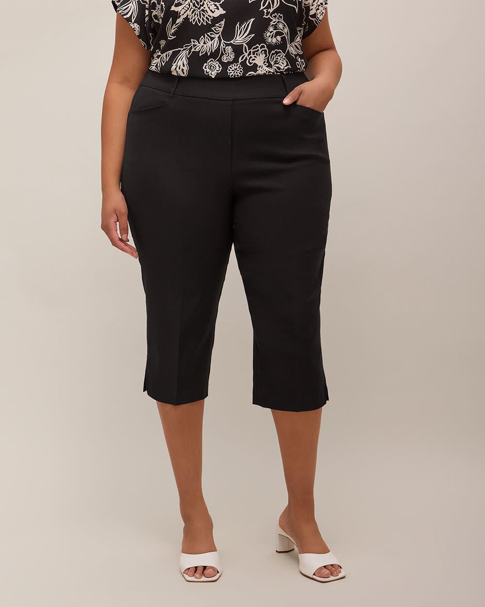Responsible, Savvy-Fit Capri with Pockets - PENN. Essentials Black