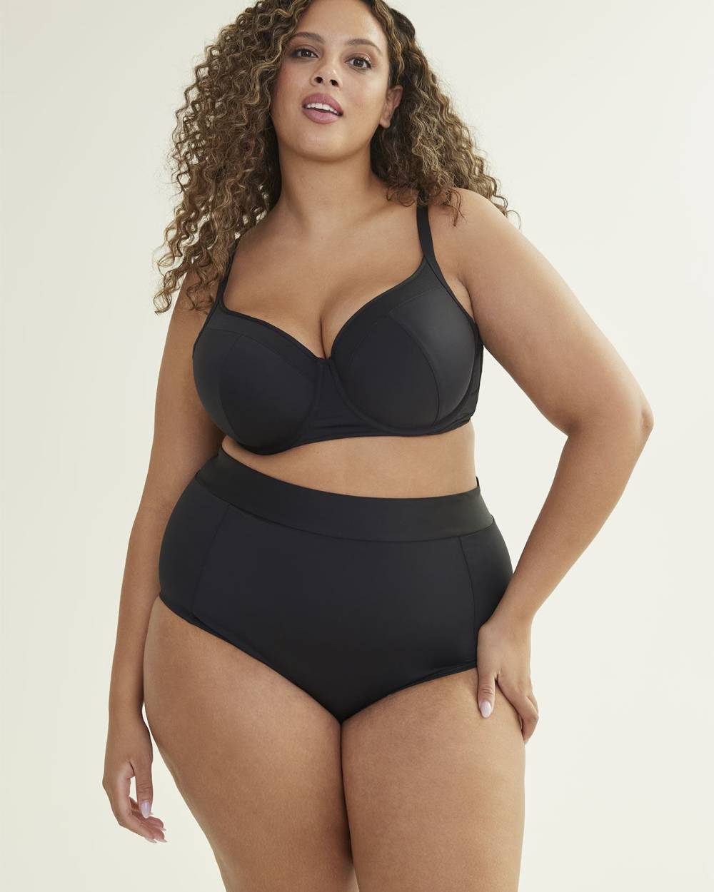 Basic Swim High-Waisted Brief Black