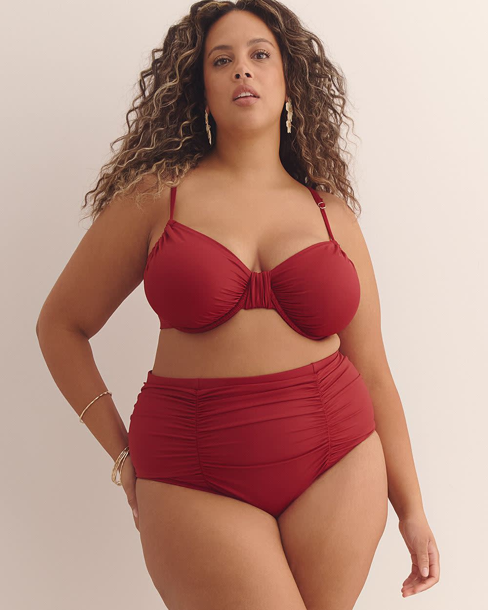 Red Underwire Satin Bikini Top Red dahlia 2 Red Underwire Satin Bikini Top Red dahlia