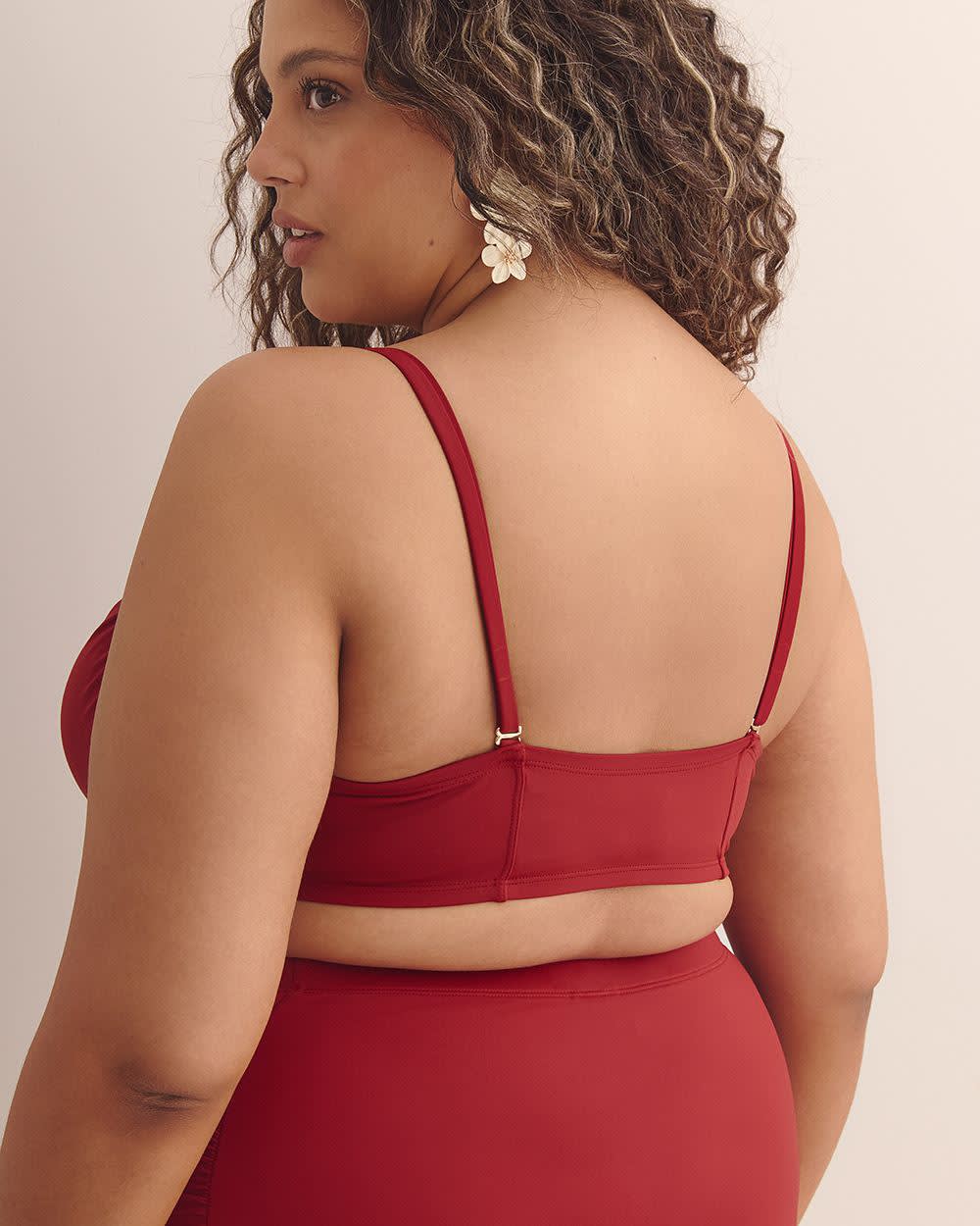 Red Underwire Satin Bikini Top Red dahlia 3 Red Underwire Satin Bikini Top Red dahlia