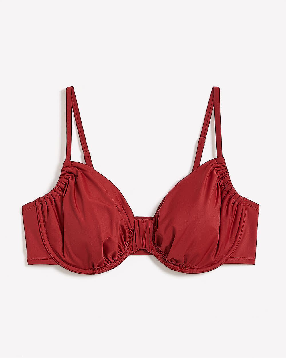 Red Underwire Satin Bikini Top Red dahlia 5 Red Underwire Satin Bikini Top Red dahlia