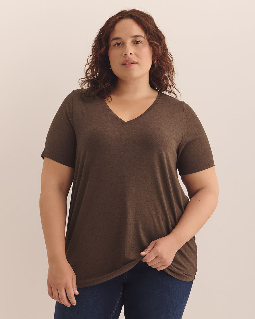 Modern-Fit Short-Sleeve Tee - PENN. Essentials Coffee heather 2 Modern-Fit Short-Sleeve Tee - PENN. Essentials Coffee heather