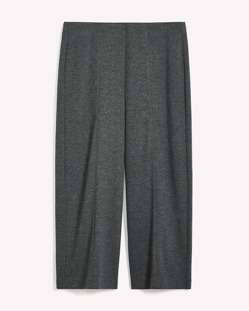 Pull-On Wide-Leg Knit Pant Dark grey mix 6 Pull-On Wide-Leg Knit Pant Dark grey mix