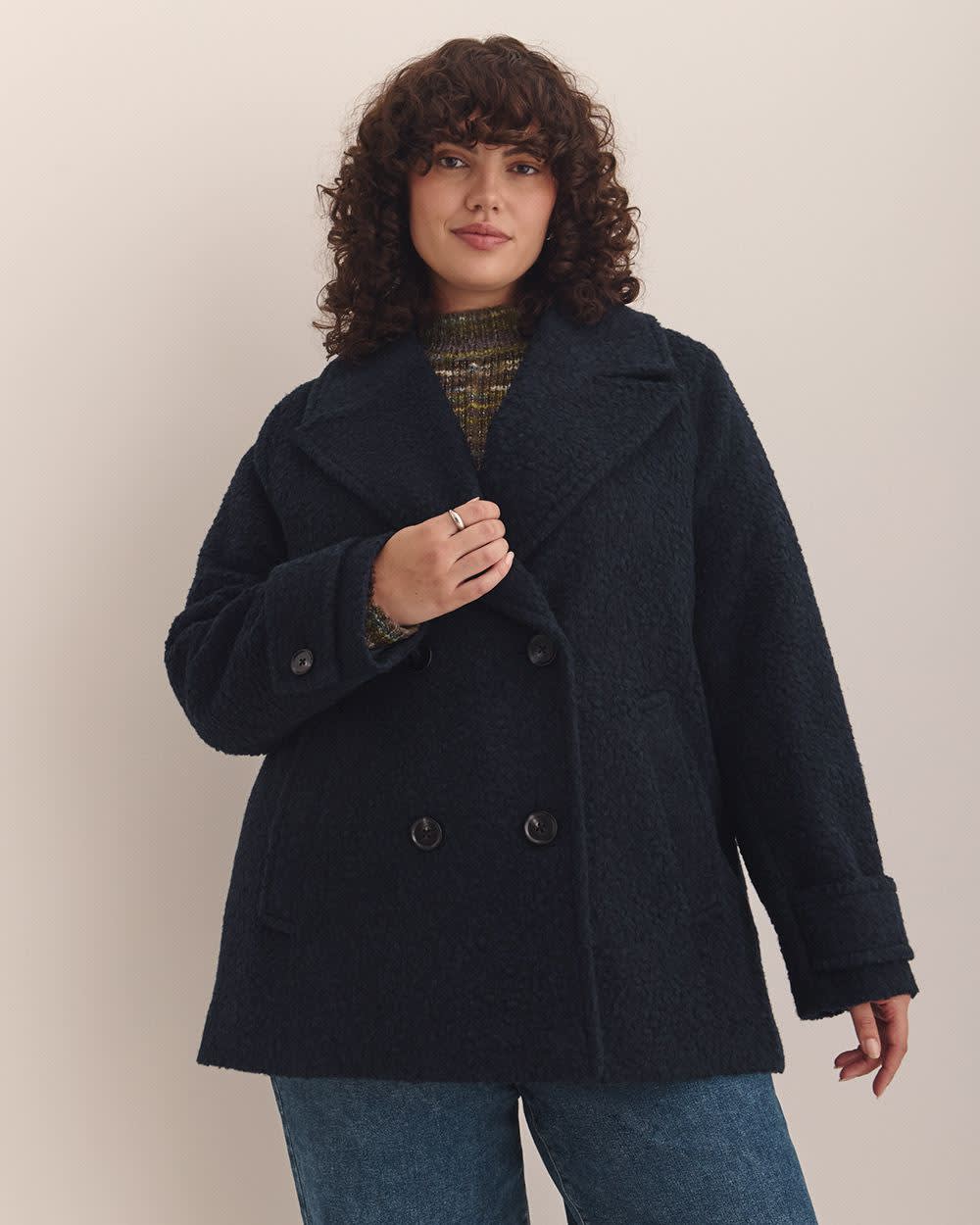 Bouclé Peacoat Sky captain