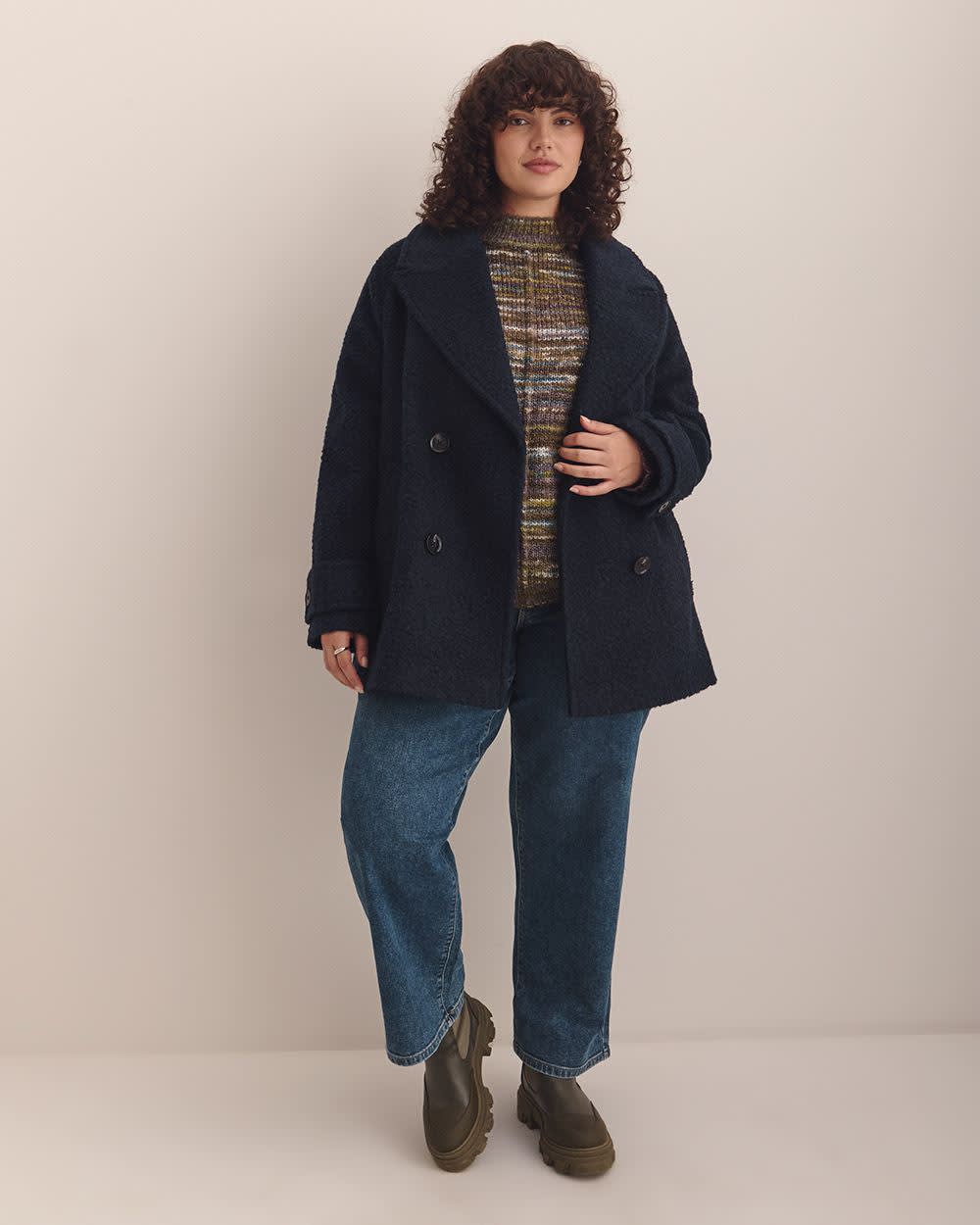 Bouclé Peacoat Sky captain