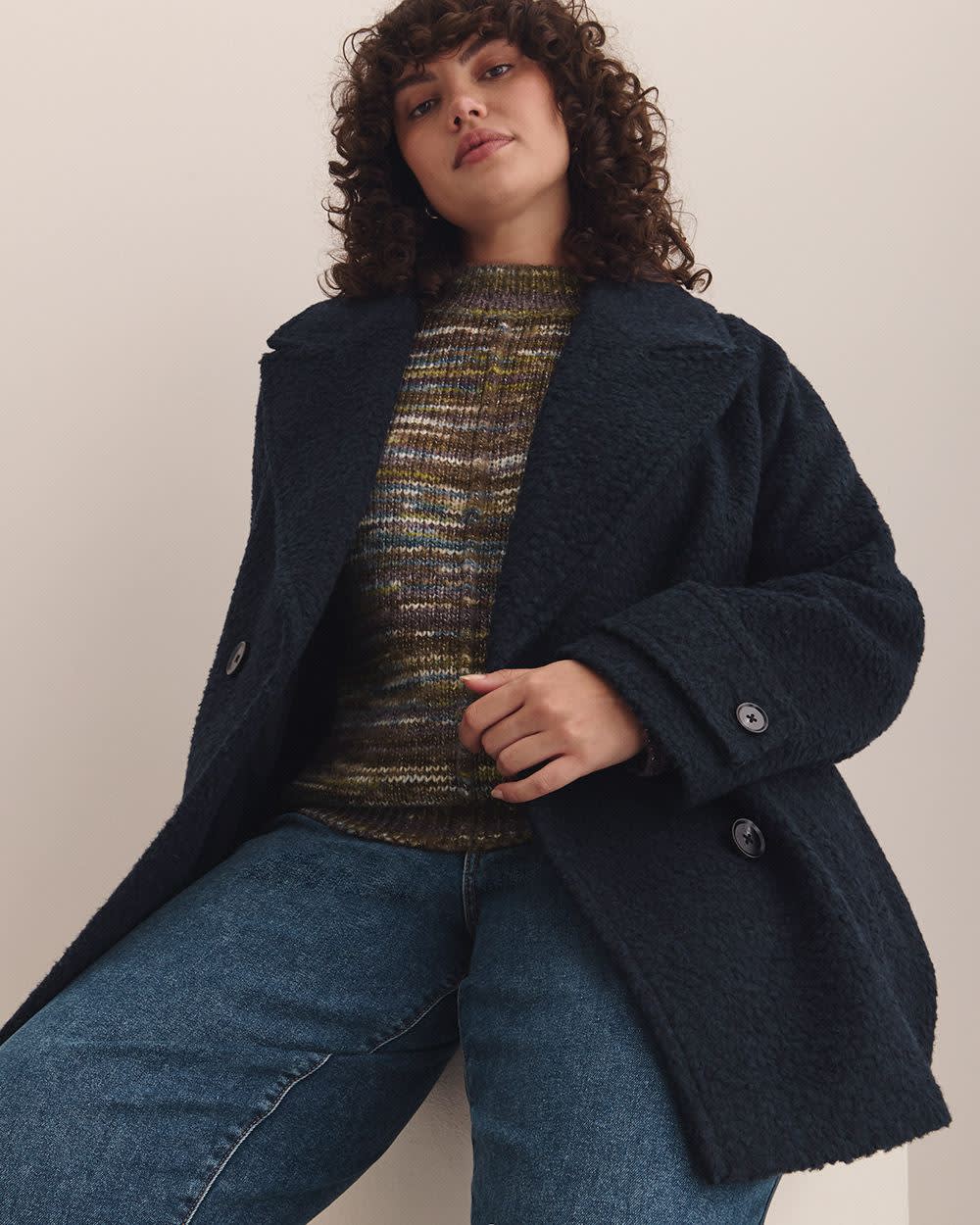 Bouclé Peacoat Sky captain