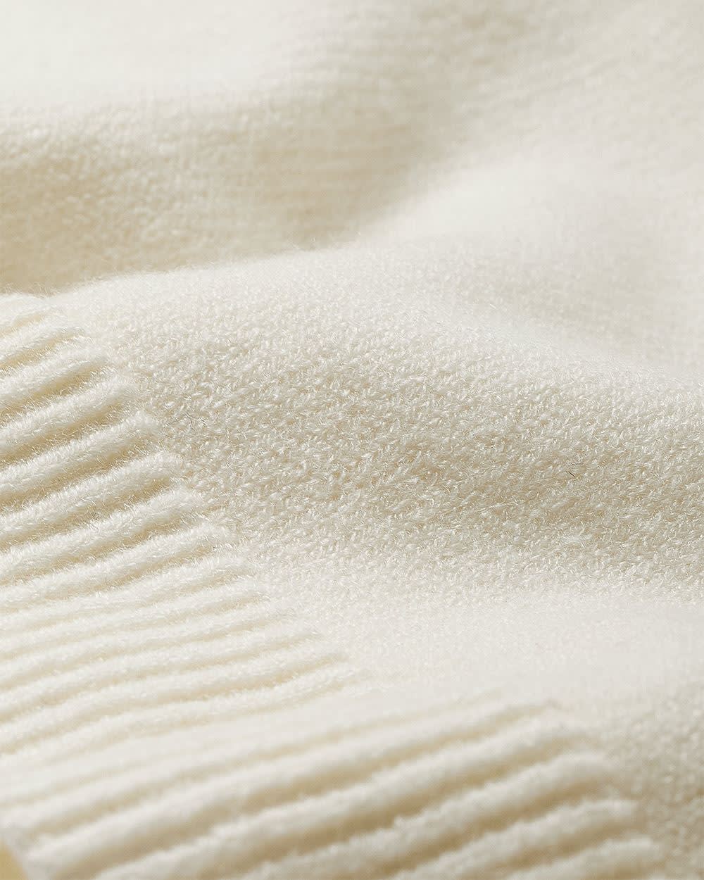 Relaxed-Fit Shaker-Stitch Hooded Sweater Snow white