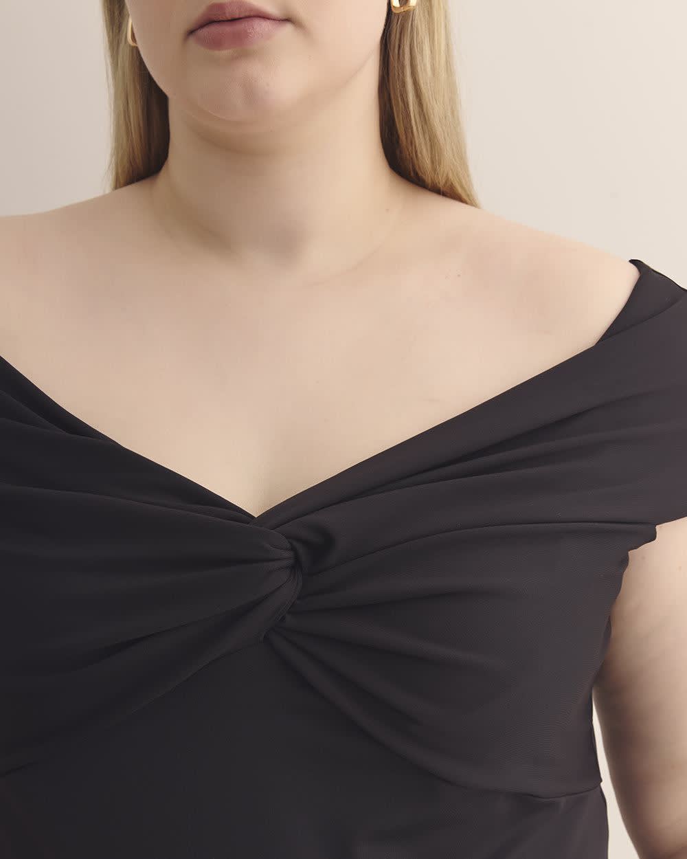 Twisted Off-the-Shoulder Top Black 4 Twisted Off-the-Shoulder Top Black