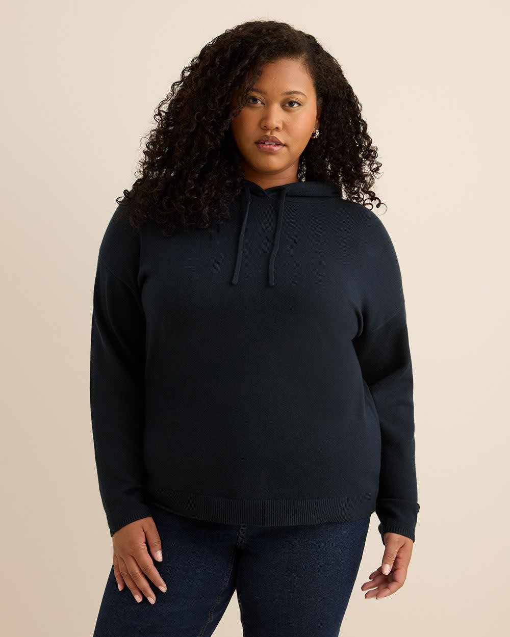 Relaxed-Fit Shaker-Stitch Hooded Sweater Sky captain 1 Relaxed-Fit Shaker-Stitch Hooded Sweater Sky captain