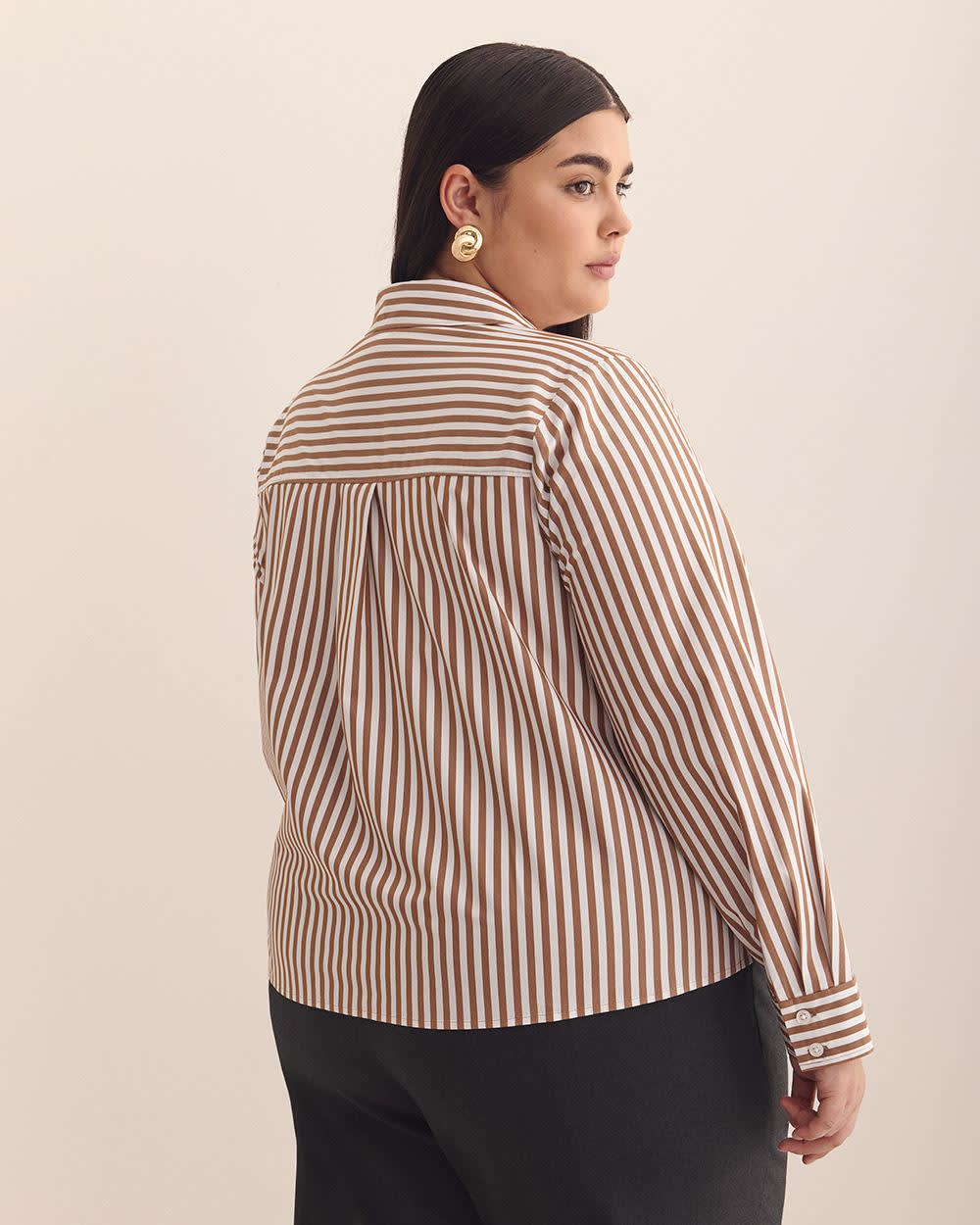 Striped Shirt with Pockets Snow white stripe 3 Striped Shirt with Pockets Snow white stripe