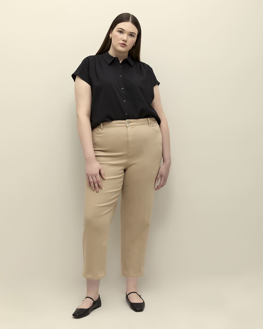 Extended-Sleeve Buttoned-Down Shirt Black 4 Extended-Sleeve Buttoned-Down Shirt Black
