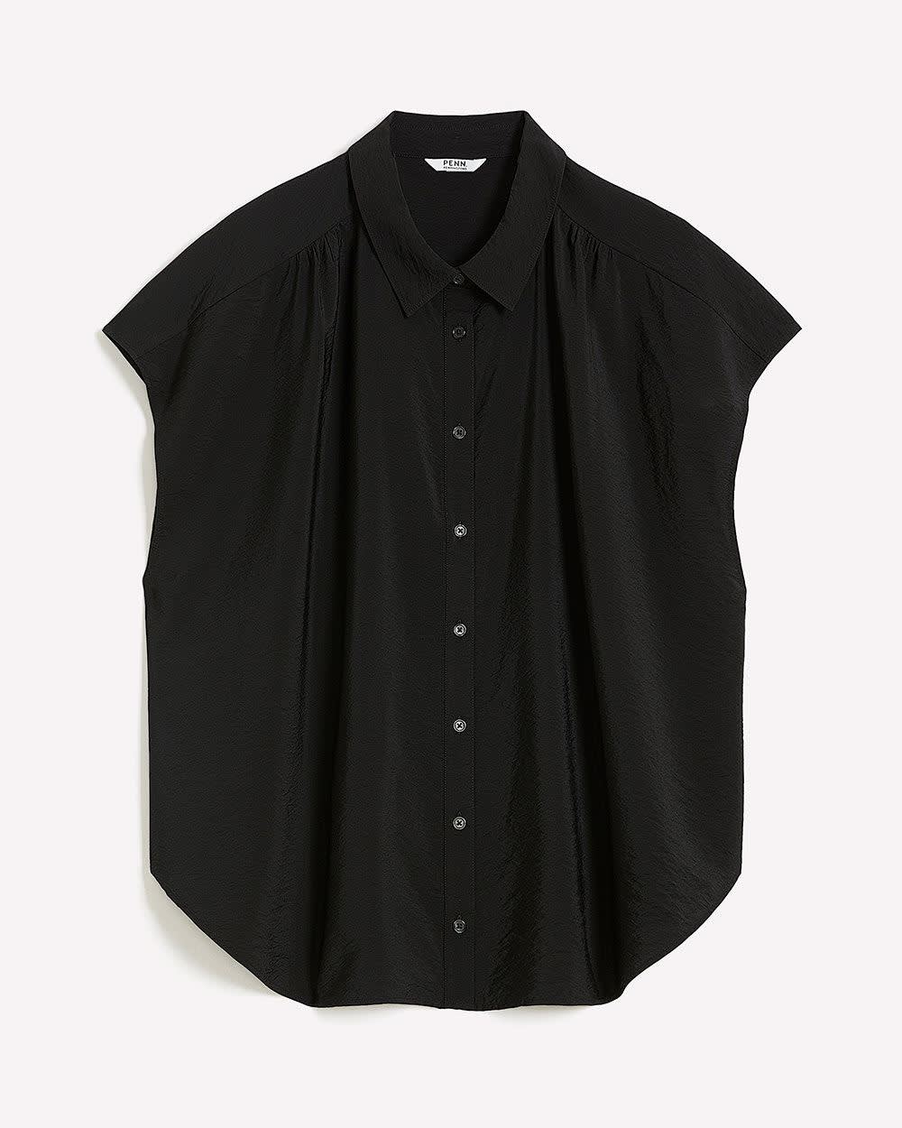 Extended-Sleeve Buttoned-Down Shirt Black 5 Extended-Sleeve Buttoned-Down Shirt Black