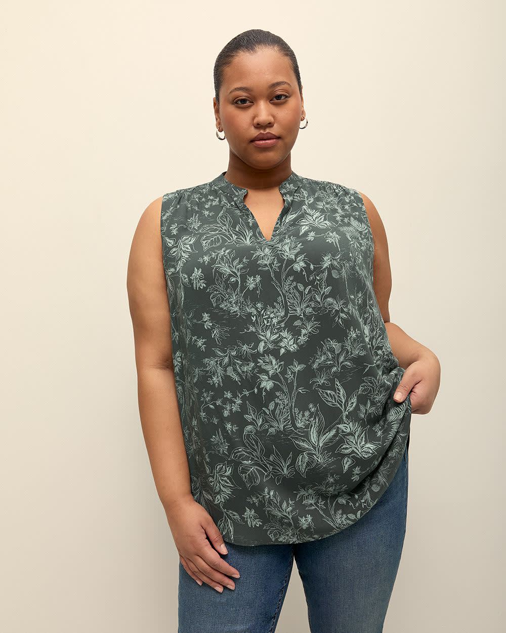 Responsible, Sleeveless Tunic Blouse Urban Chic Printed 2 Responsible, Sleeveless Tunic Blouse Urban Chic Printed