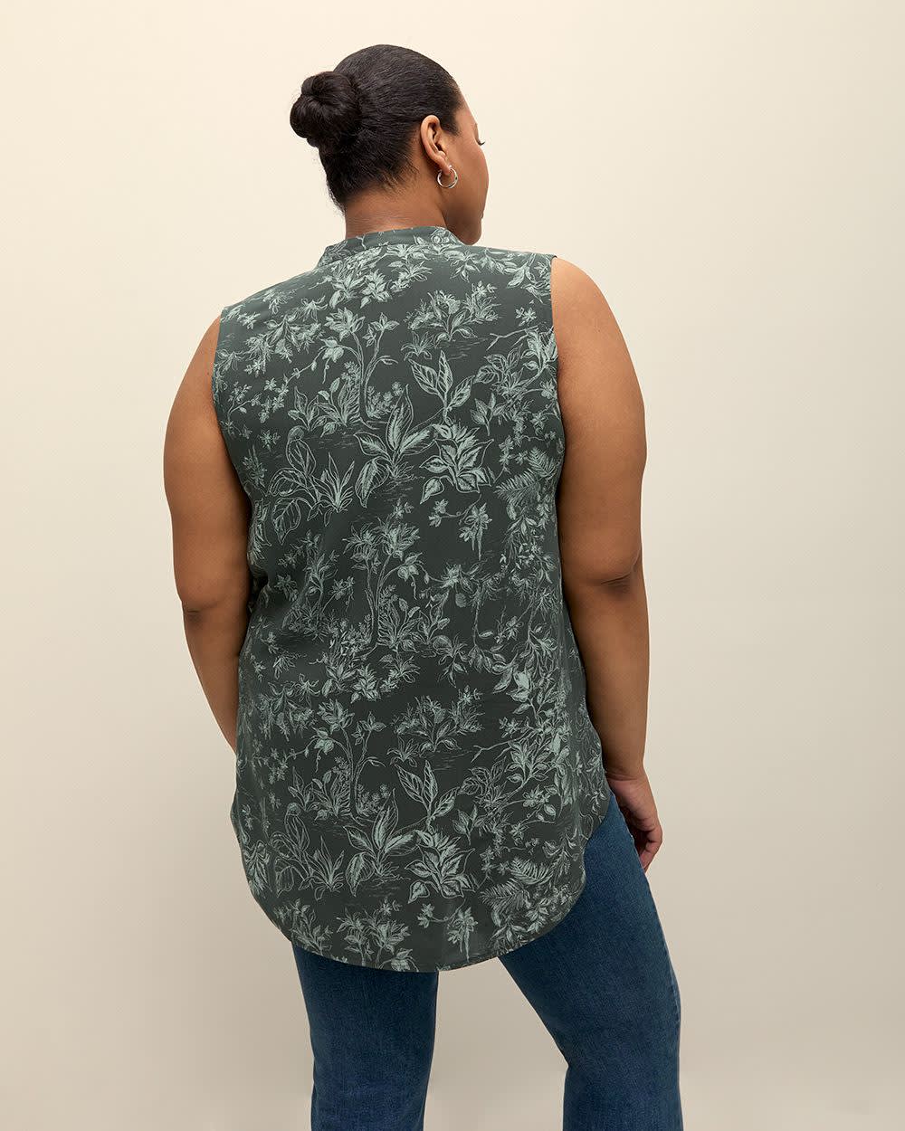 Responsible, Sleeveless Tunic Blouse Urban Chic Printed 3 Responsible, Sleeveless Tunic Blouse Urban Chic Printed