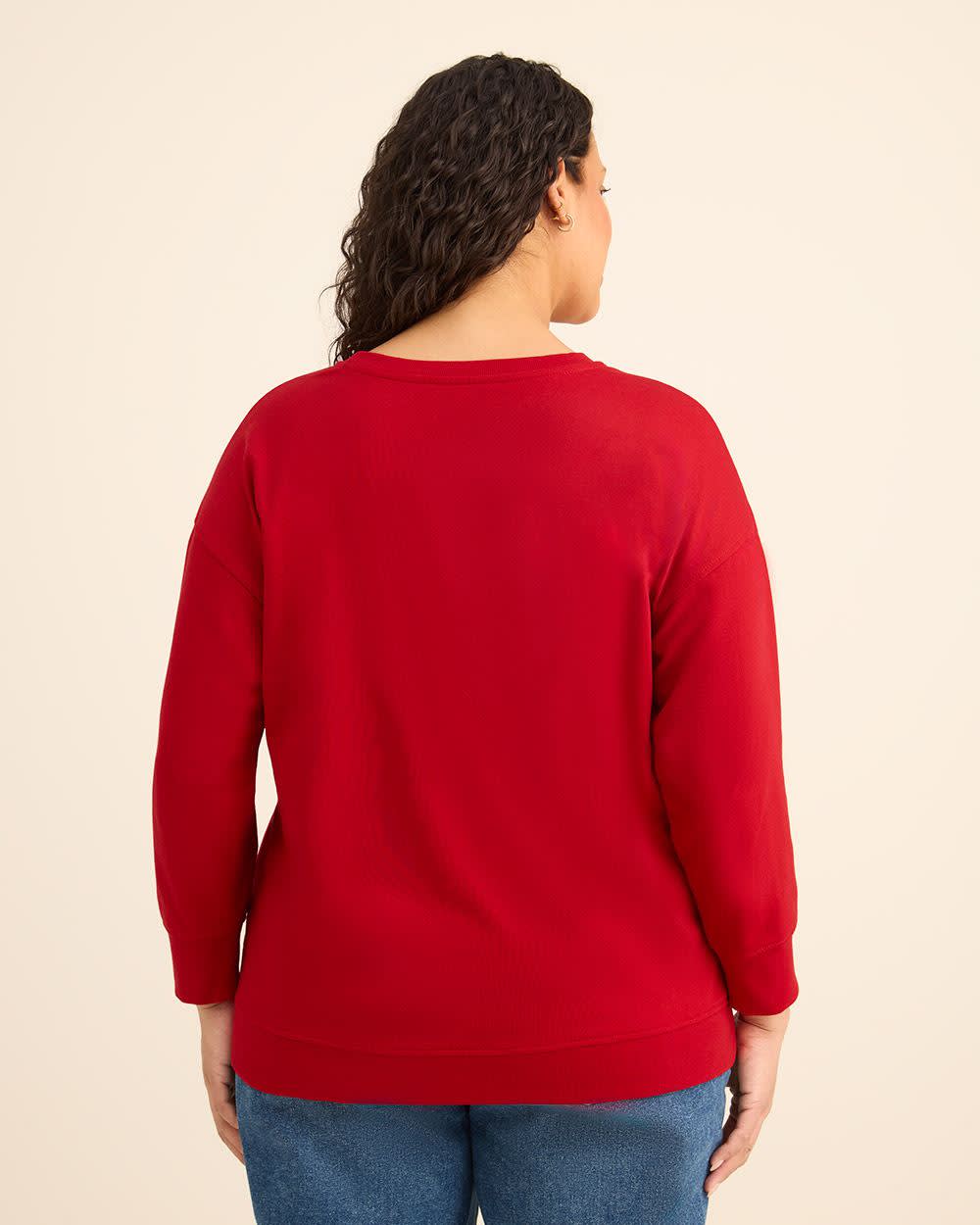 Red Crewneck Sweatshirt with Holiday Coca-Cola Print Red Coca Cola 3 Red Crewneck Sweatshirt with Holiday Coca-Cola Print Red Coca Cola
