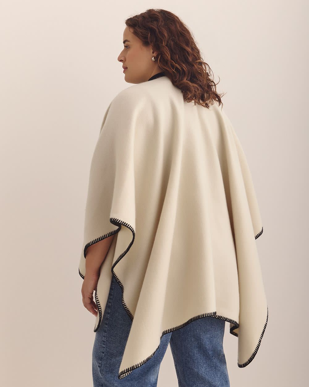 Cream Cape with Whipstitch Edge Turtledove 3 Cream Cape with Whipstitch Edge Turtledove