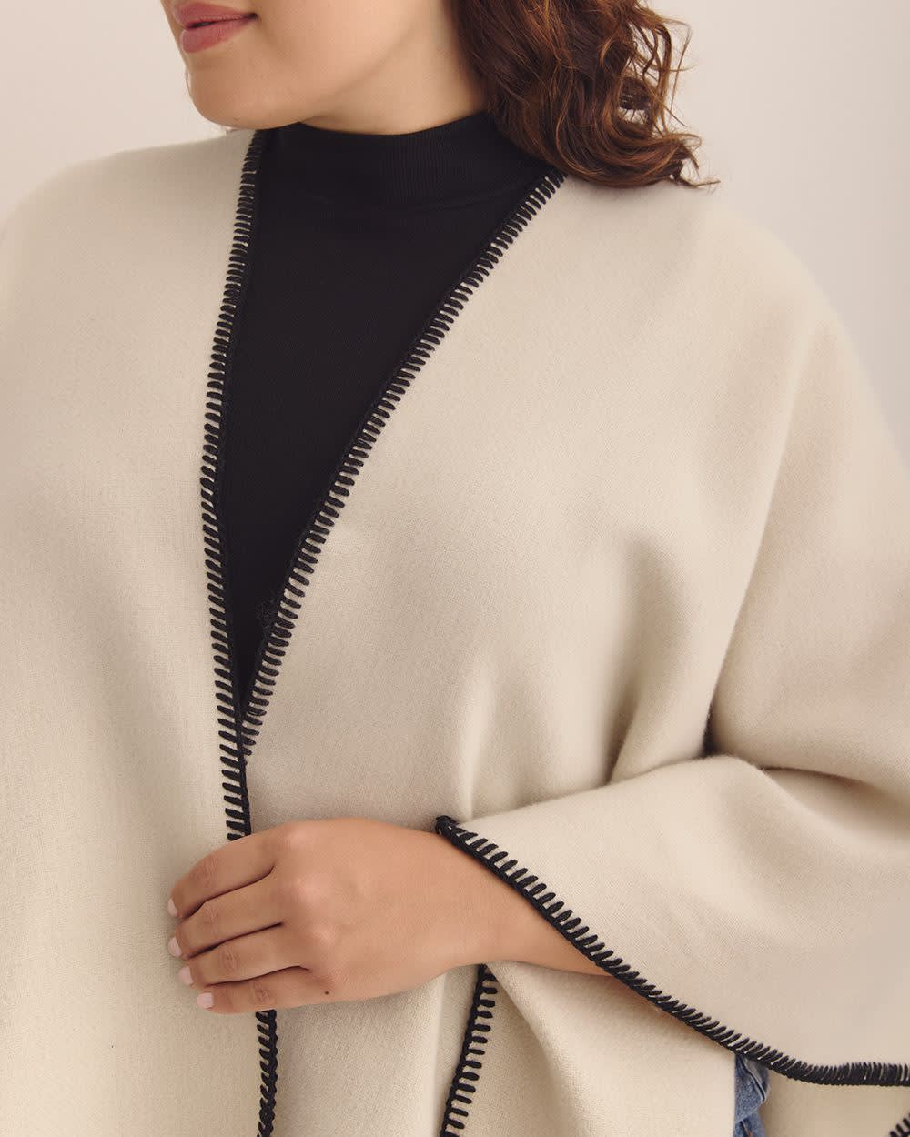 Cream Cape with Whipstitch Edge Turtledove 5 Cream Cape with Whipstitch Edge Turtledove