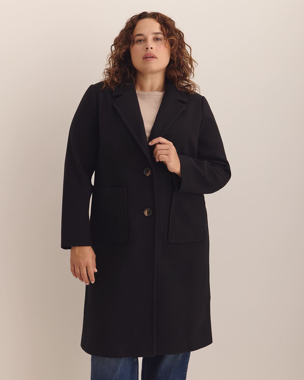 Long Unlined Car Coat Black