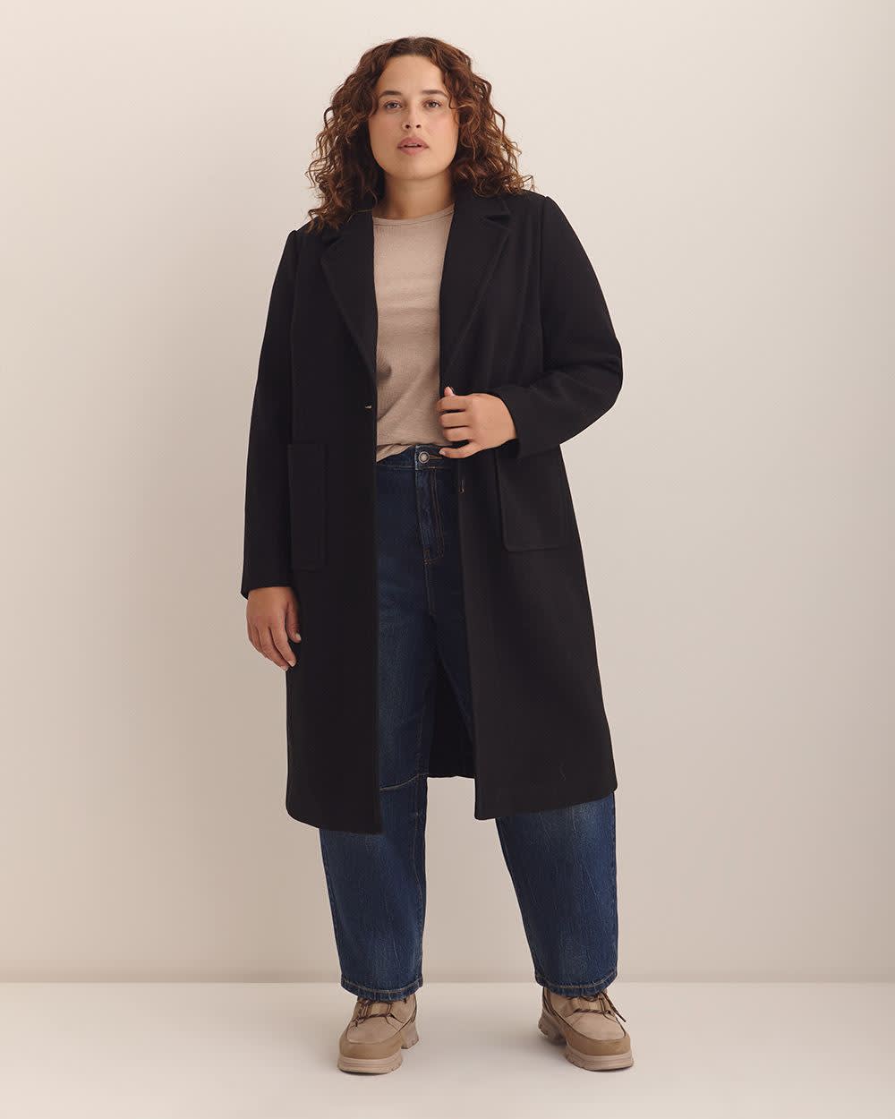 Long Unlined Car Coat Black