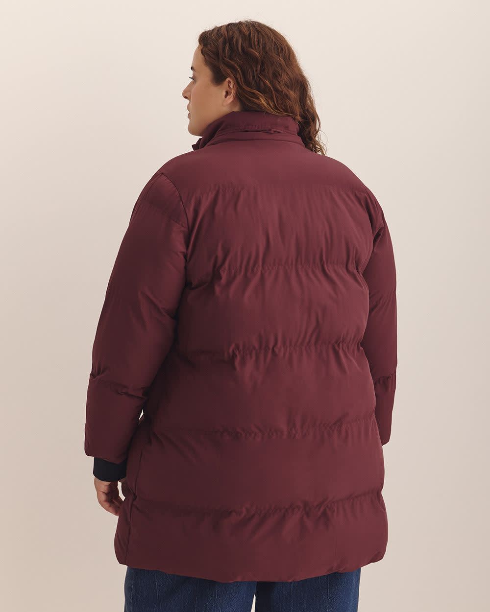 Hooded Stretch Puffer Jacket Port royale