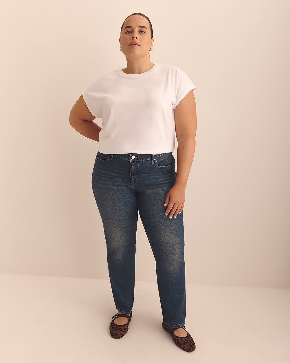 Shaping Straight Leg Jean - Levi's Medium blue denim