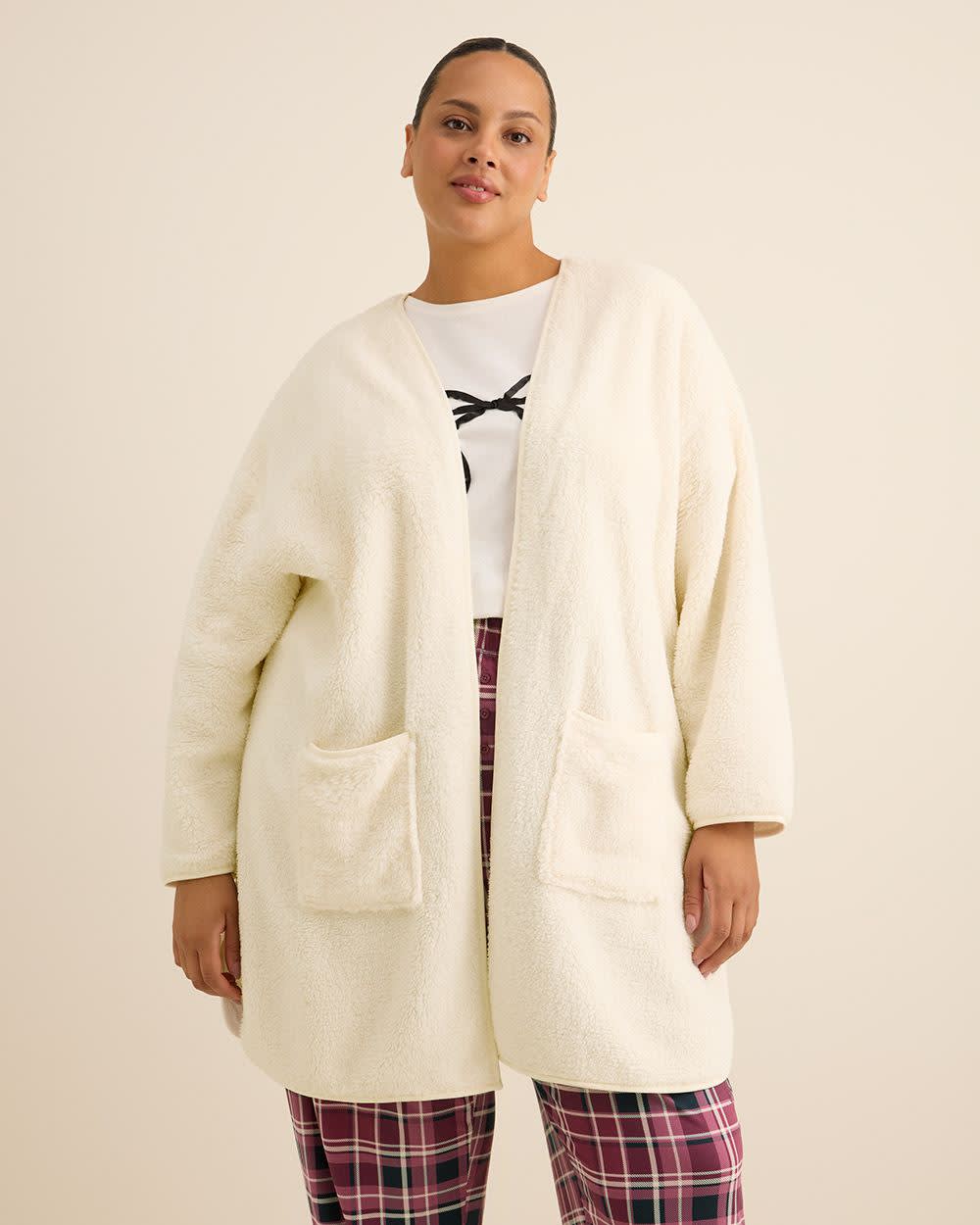 White Sherpa Overpiece - ti Voglio Off white-