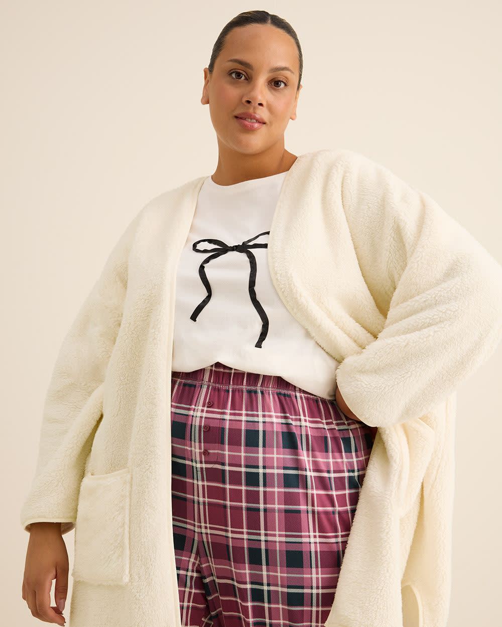 White Sherpa Overpiece - ti Voglio Off white- 4 White Sherpa Overpiece - ti Voglio Off white-