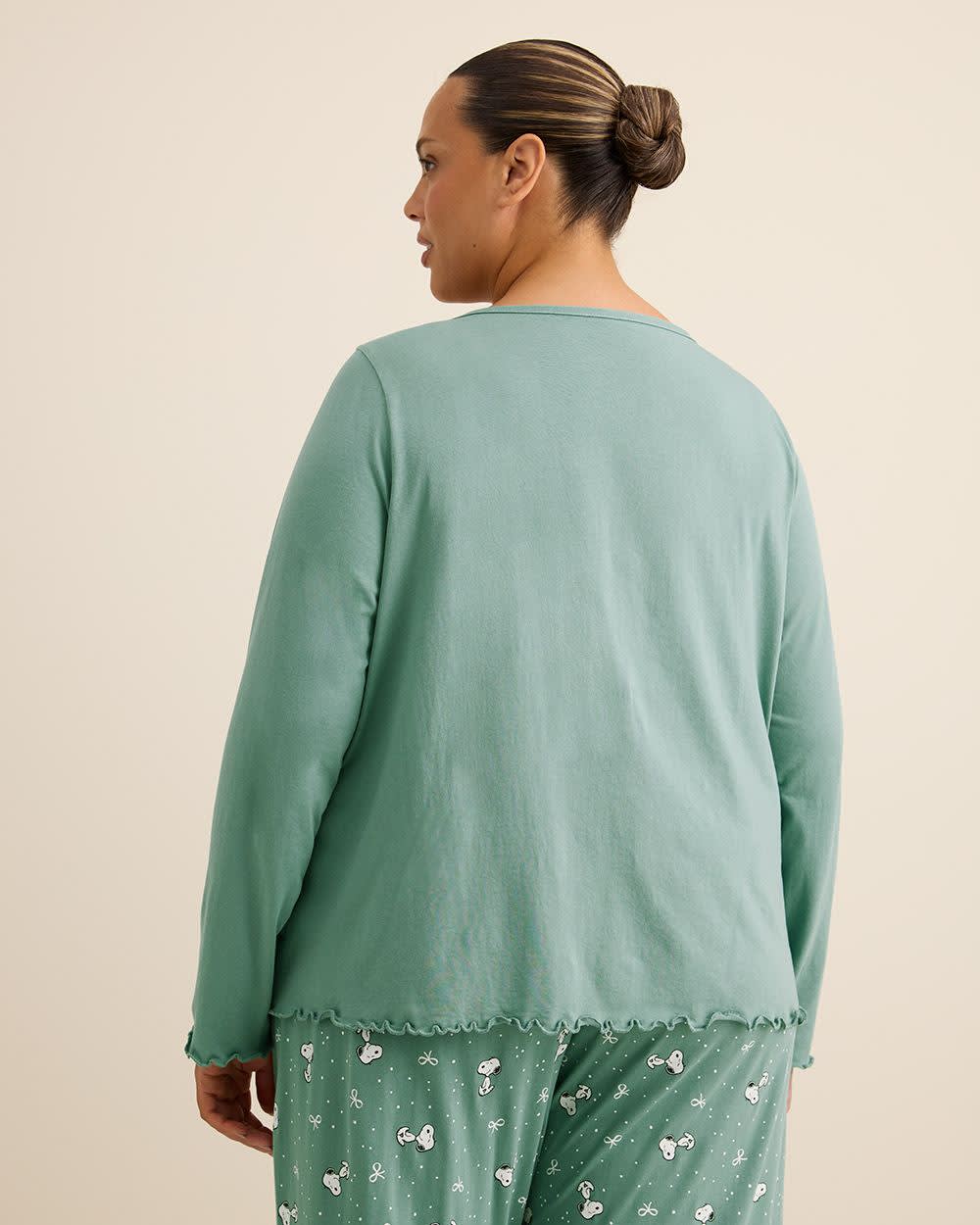 Snoopy Long-Sleeve Pyjama Cardigan - ti Voglio Trellis 3 Snoopy Long-Sleeve Pyjama Cardigan - ti Voglio Trellis