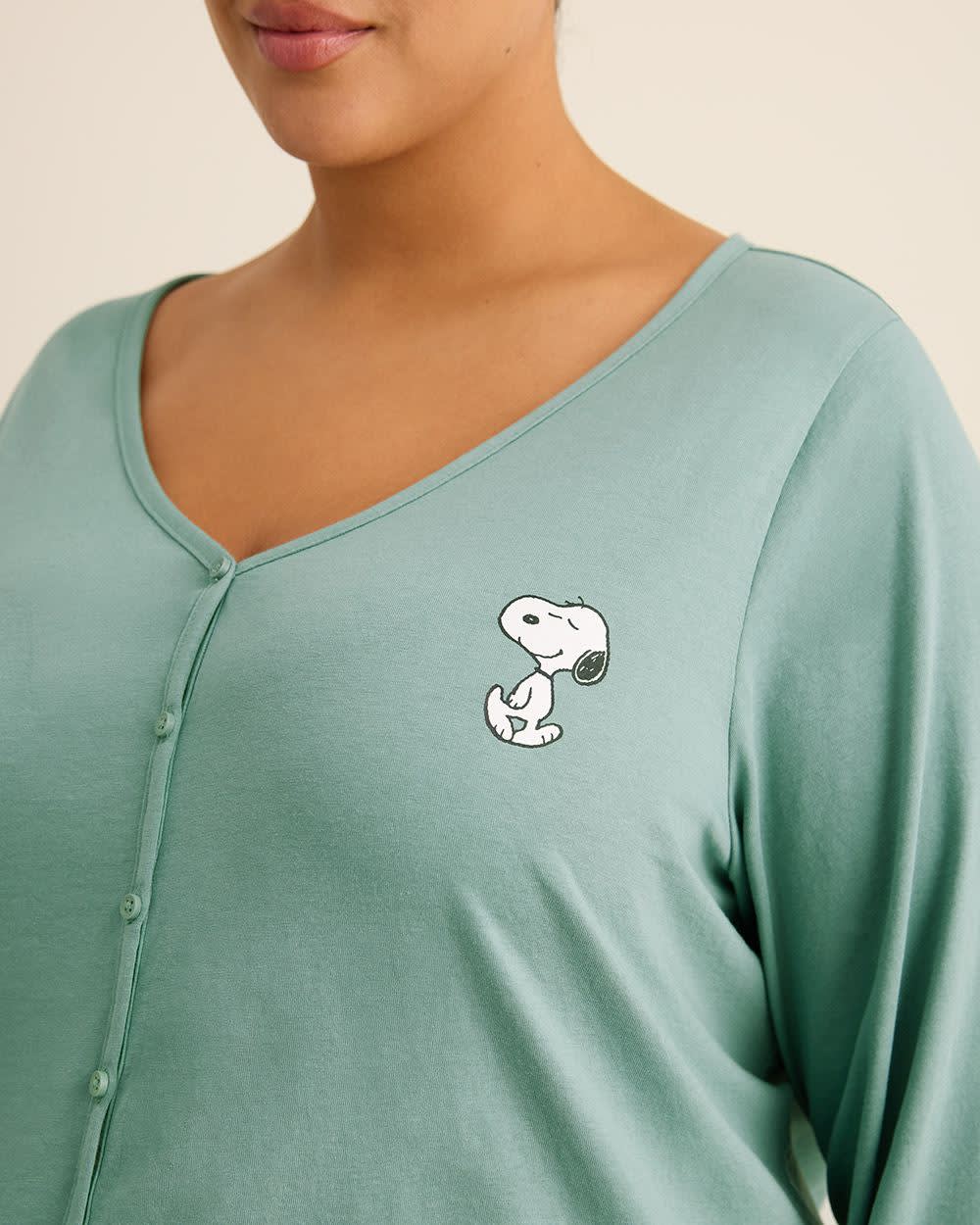 Snoopy Long-Sleeve Pyjama Cardigan - ti Voglio Trellis 5 Snoopy Long-Sleeve Pyjama Cardigan - ti Voglio Trellis