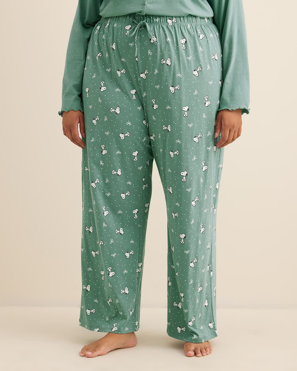 Snoopy Wide-Leg Pyjama Pant - ti Voglio Trellis printed 2 Snoopy Wide-Leg Pyjama Pant - ti Voglio Trellis printed