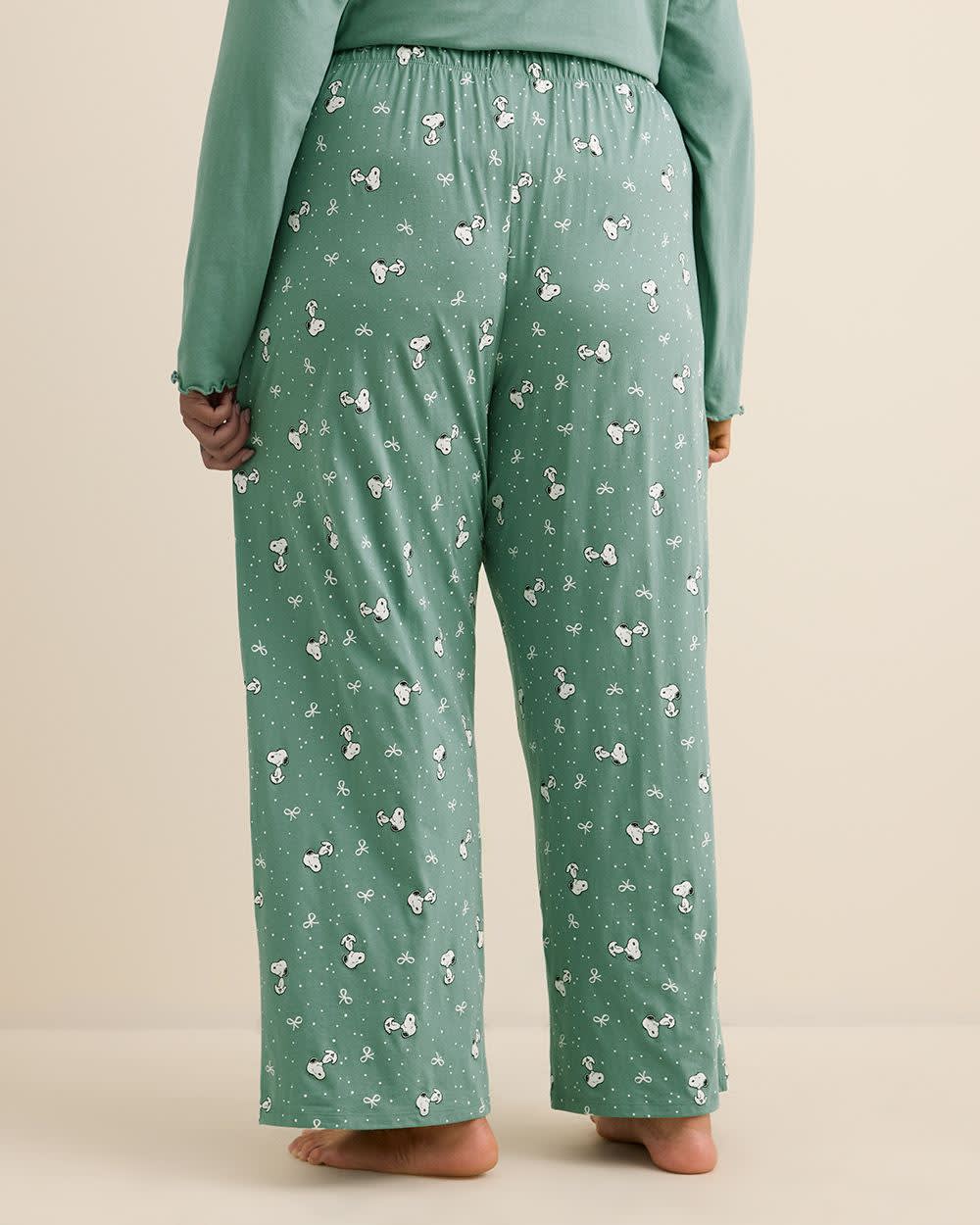 Snoopy Wide-Leg Pyjama Pant - ti Voglio Trellis printed 3 Snoopy Wide-Leg Pyjama Pant - ti Voglio Trellis printed