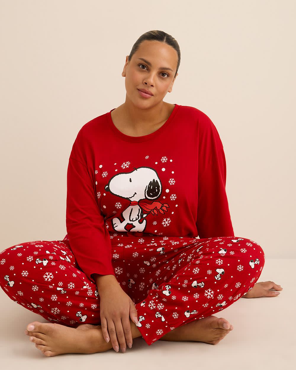 Red Snoopy Pyjama Jogger Pant - ti Voglio Savvy red printed