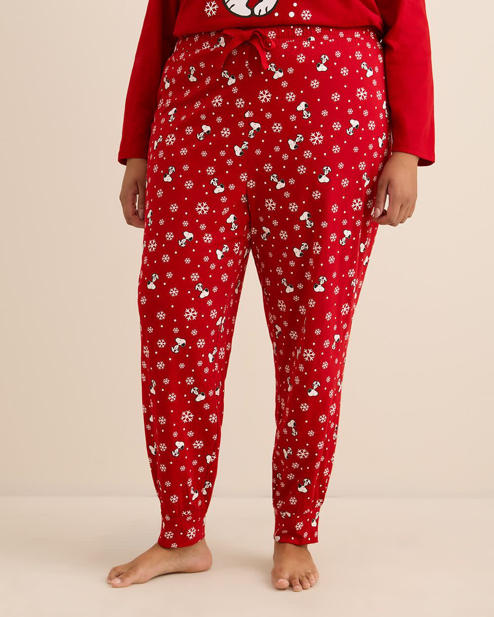 Red Snoopy Pyjama Jogger Pant - ti Voglio Savvy red printed