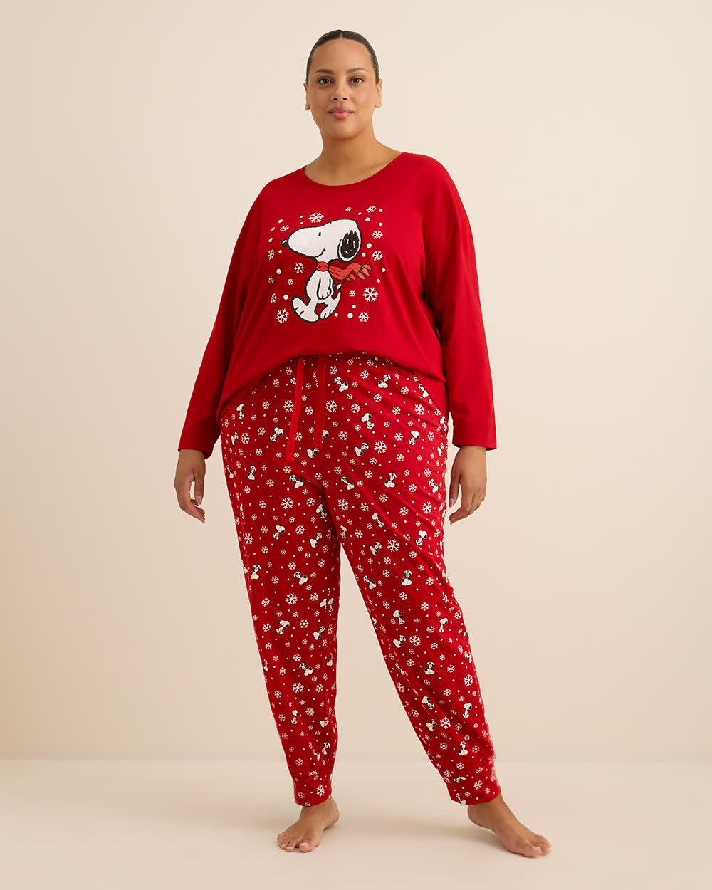 Red Snoopy Pyjama Jogger Pant - ti Voglio Savvy red printed