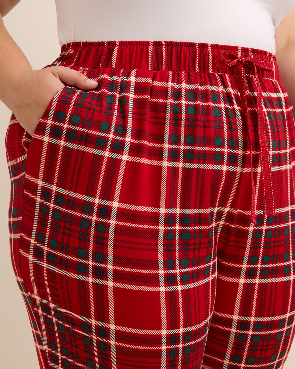 Red Plaid Brushed Pyjama Set - ti Voglio Savvy red printed 4 Red Plaid Brushed Pyjama Set - ti Voglio Savvy red printed
