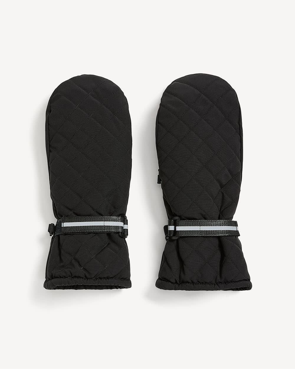 Quilted Nylon Mittens - Active Zone Black 1 Quilted Nylon Mittens - Active Zone Black